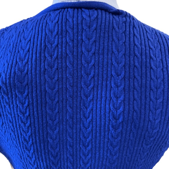 *Small Brilliant Royal Blue Fitted Crew Neck Sweater Talbot - Picture 3 of 14